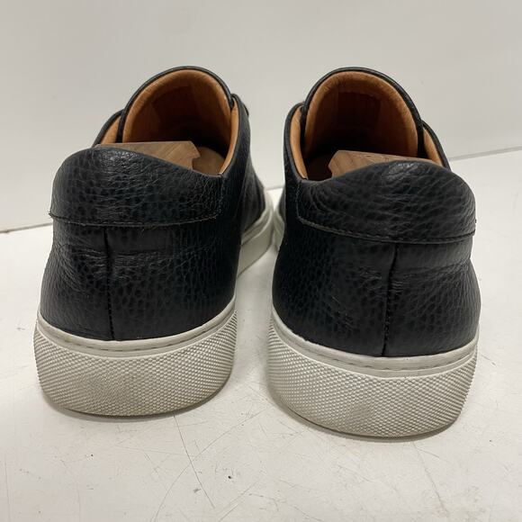 Beckett Simonon Shoes Trainers Black Pebbled Leather Men’s 9.5 Sneakers - Picture 5 of 10